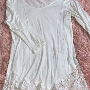 Off White 3/4 sleeve Top